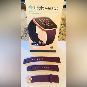 Fitbit Versa 2 Smartwatch - Plum band